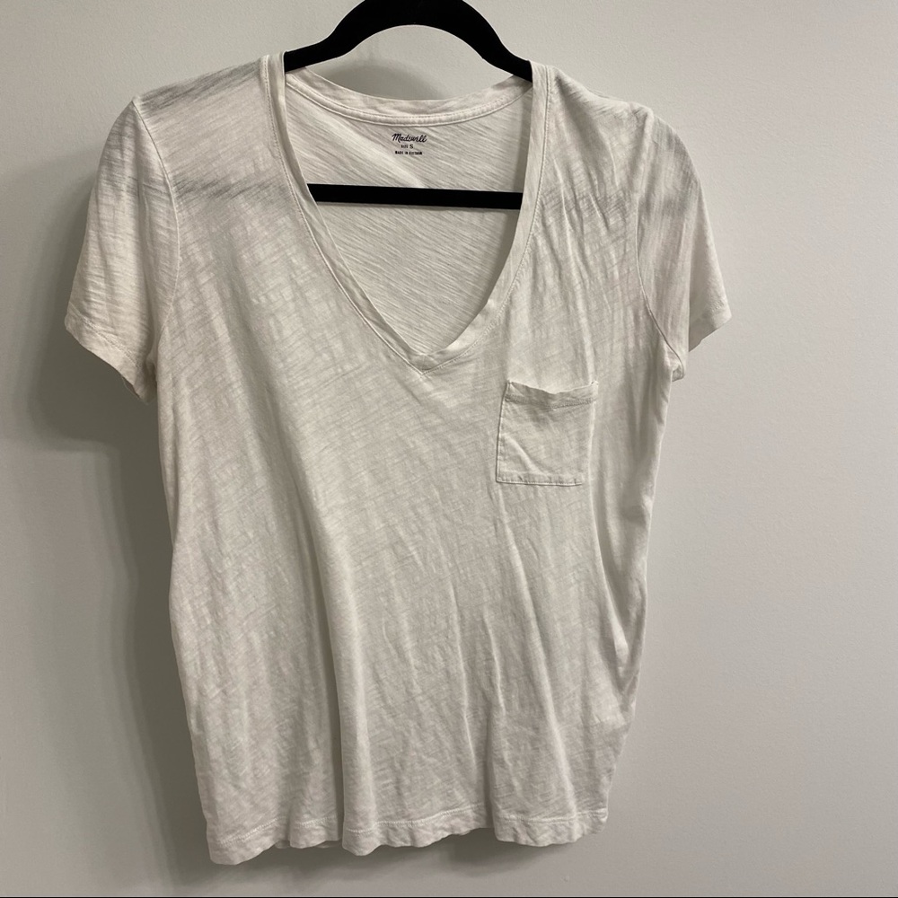 Madewell v-neck with pocket size small